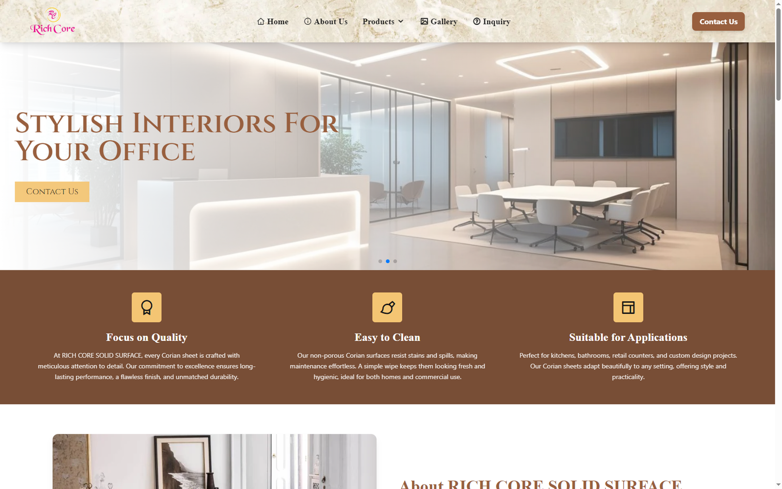 RICH CORE SOLID SURFACE
